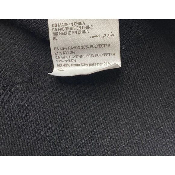 Alfani Pullover Sweater Top Small Black‎ Women's Seam-Front Relaxed NEW - Picture 4 of 5